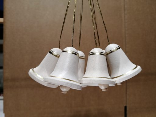 Große weiße Glocken bemalt 224/329w Große weiße Glocken bemalt 224/329w