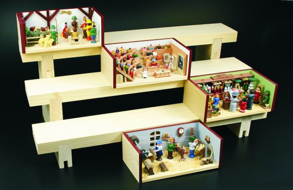 Treppe zum Aufstellen der Miniaturstübchen Treppe zum Aufstellen der Miniaturstübchen