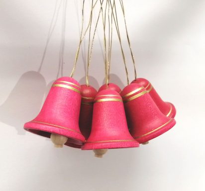 Große rote Glocken bemalt 224/329r Große rote Glocken bemalt 224/329r